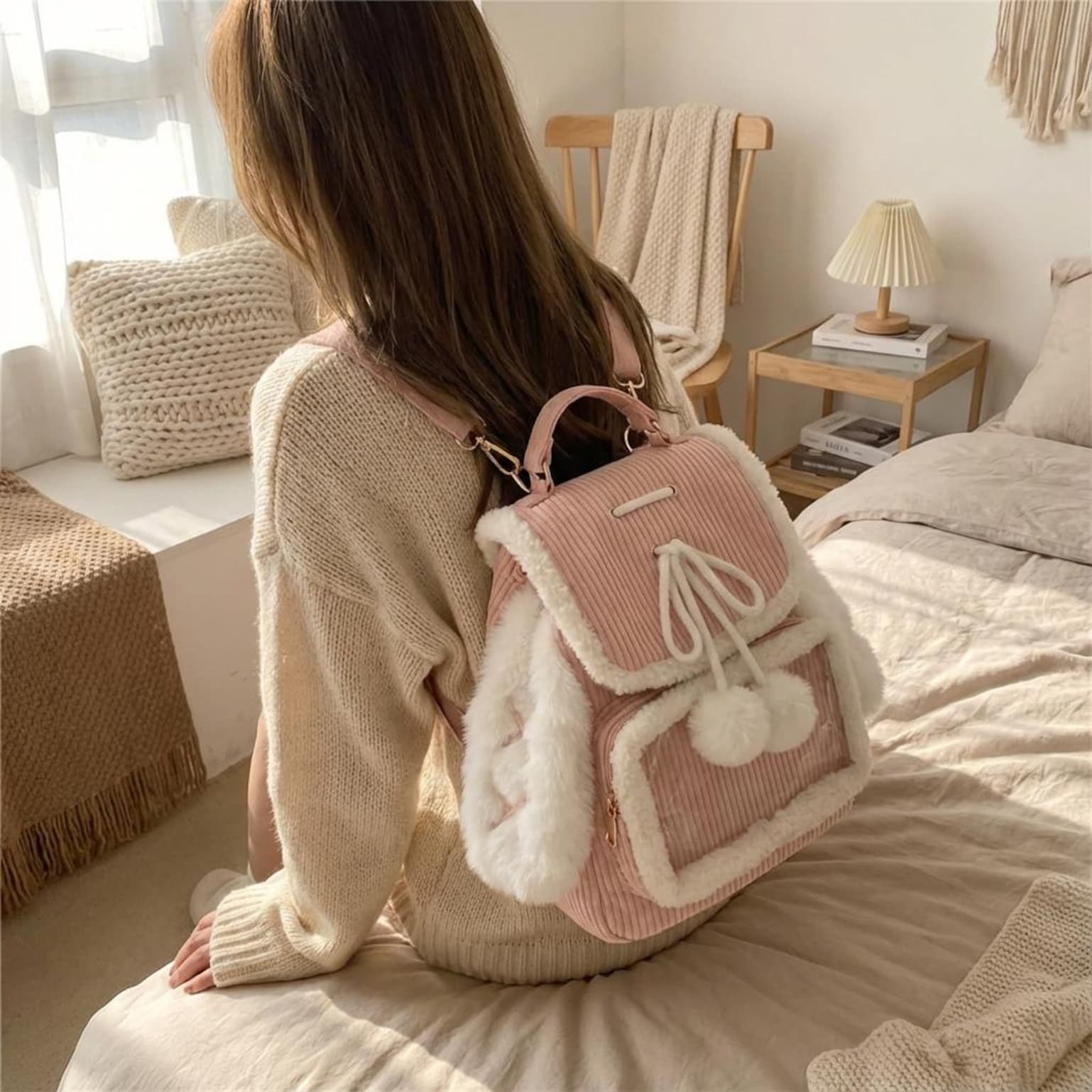 Kawaii Bunny Ita Backpack for Plushies and Pins Kawaii Bunny Ita Backpack for Plushies and Pins