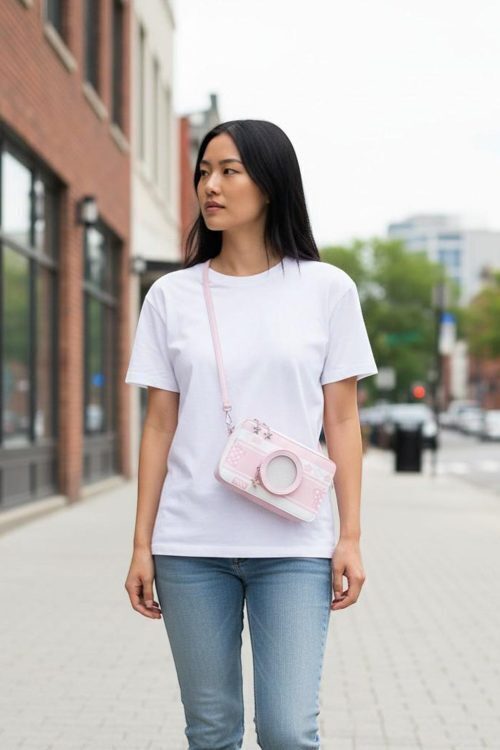 Kawaii Camera Ita Messenger Bag for Pin Display