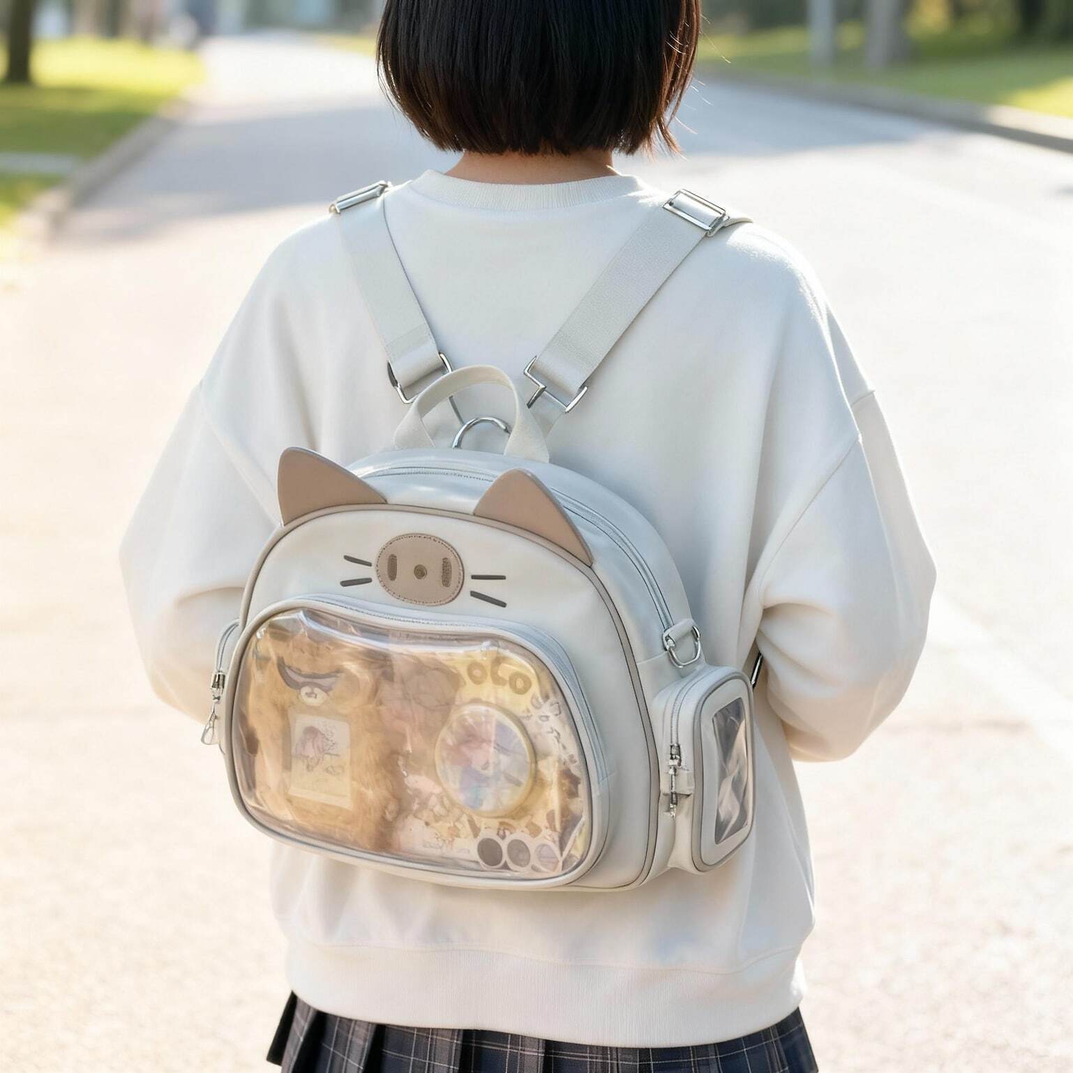 Kawaii Cat Ita Backpack for Photocards and Pins Kawaii Cat Ita Backpack for Photocards and Pins