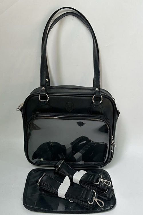 Kawaii Cat Ita Bag with Clear Window and Included Insert for Plushies and Pins