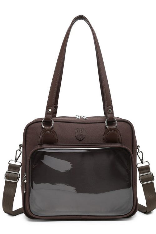 Kawaii Cat Ita Bag with Clear Window and Included Insert for Plushies and Pins