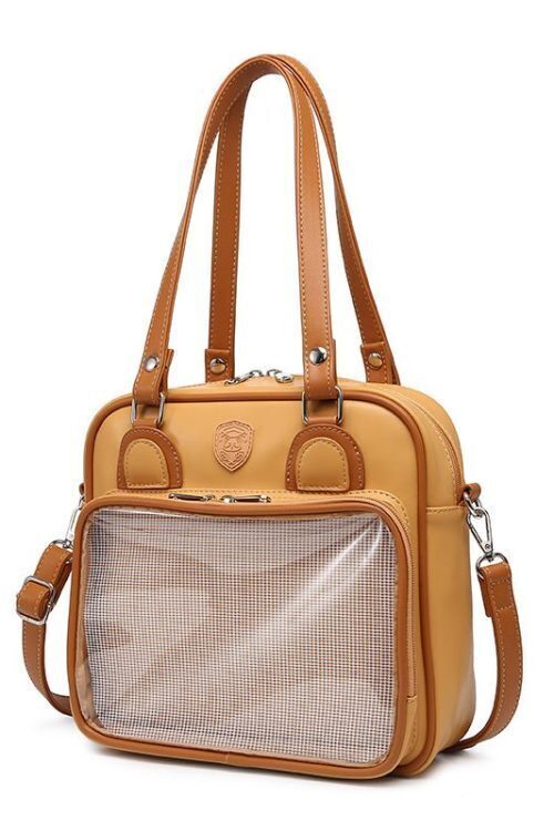 Kawaii Cat Ita Bag with Clear Window and Included Insert for Plushies and Pins