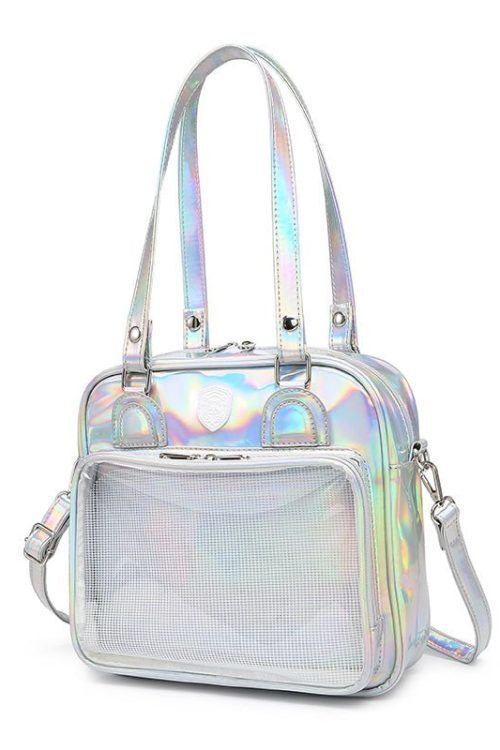 Kawaii Cat Ita Bag with Clear Window and Included Insert for Plushies and Pins