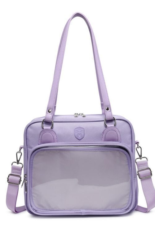 Kawaii Cat Ita Bag with Clear Window and Included Insert for Plushies and Pins