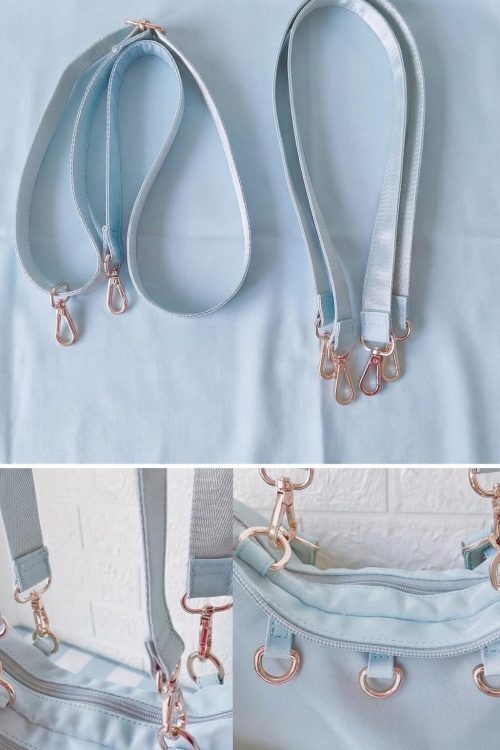 Kawaii Cat Ita Shoulder Bag with Clear Window for Plushies and Pins