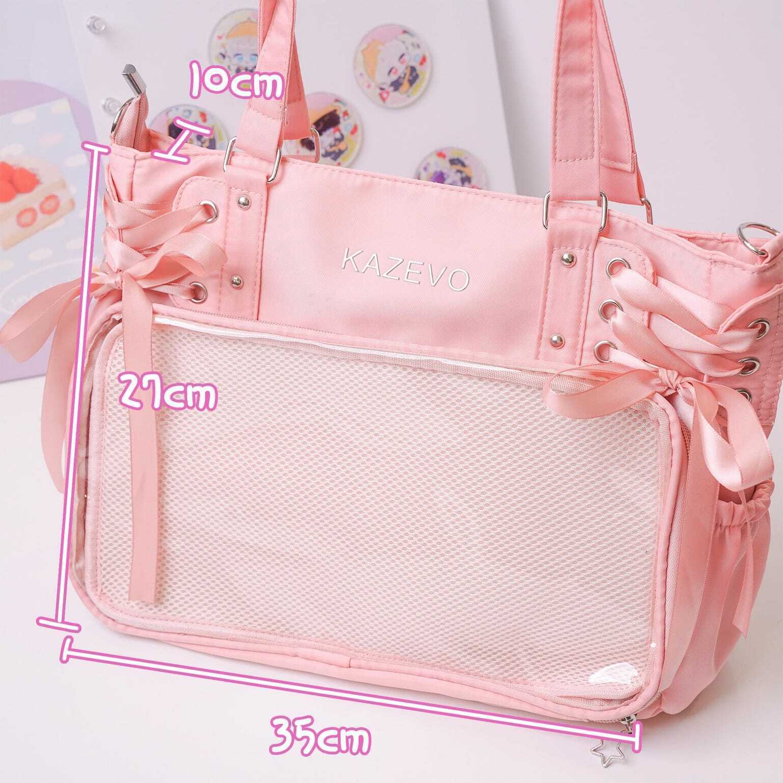 Kawaii Convertible Ita Bag with Clear Window for Photocards and Pins Kawaii Convertible Ita Bag with Clear Window for Photocards and Pins