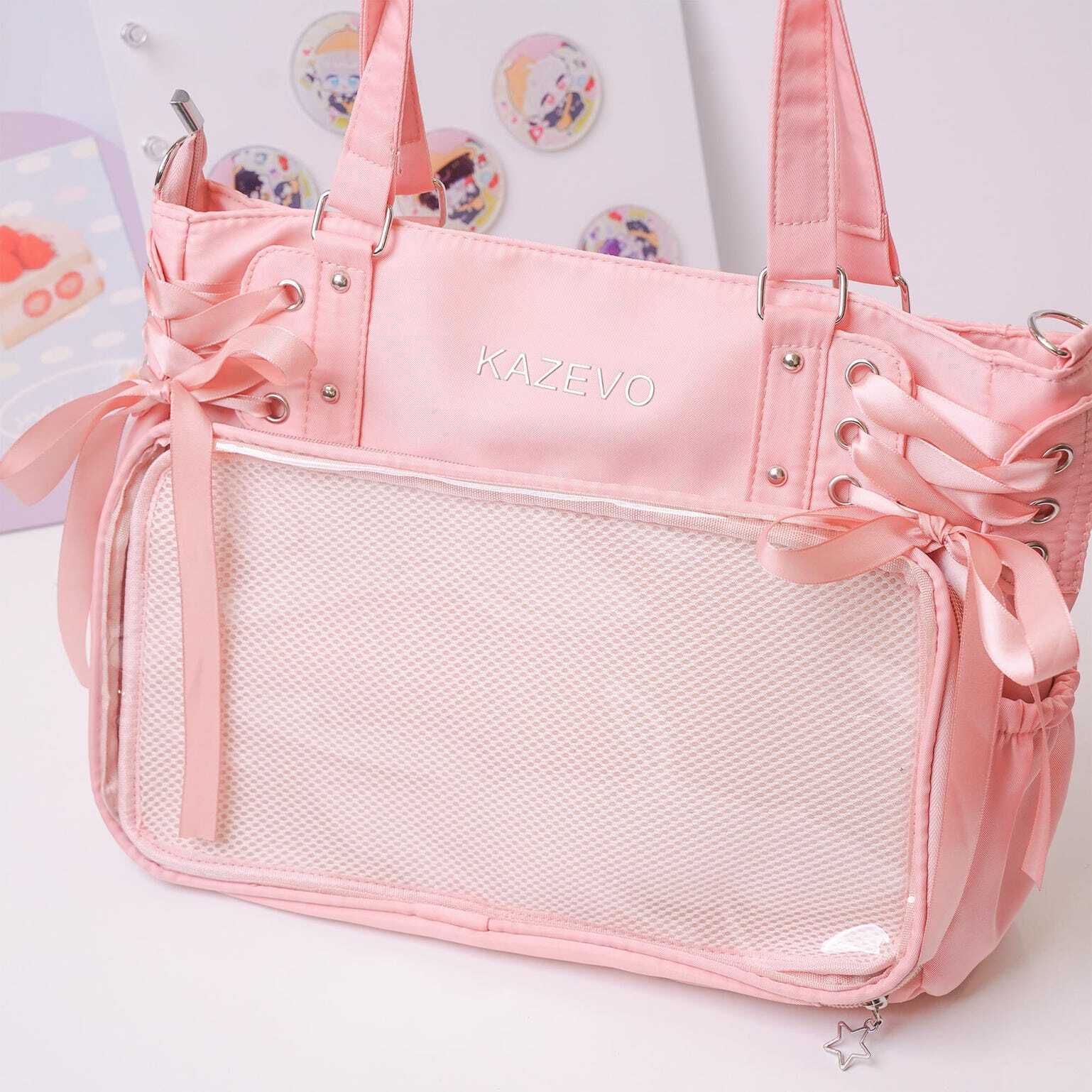 Kawaii Convertible Ita Bag with Clear Window for Photocards and Pins Kawaii Convertible Ita Bag with Clear Window for Photocards and Pins