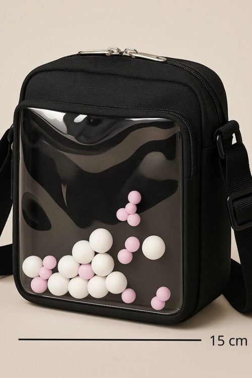 Kawaii Convertible Ita Bag with Clear Window for Pin Display