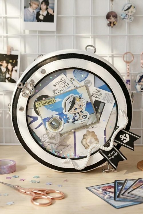 Kawaii Convertible Ita Bag with Clear Window for Pin Display