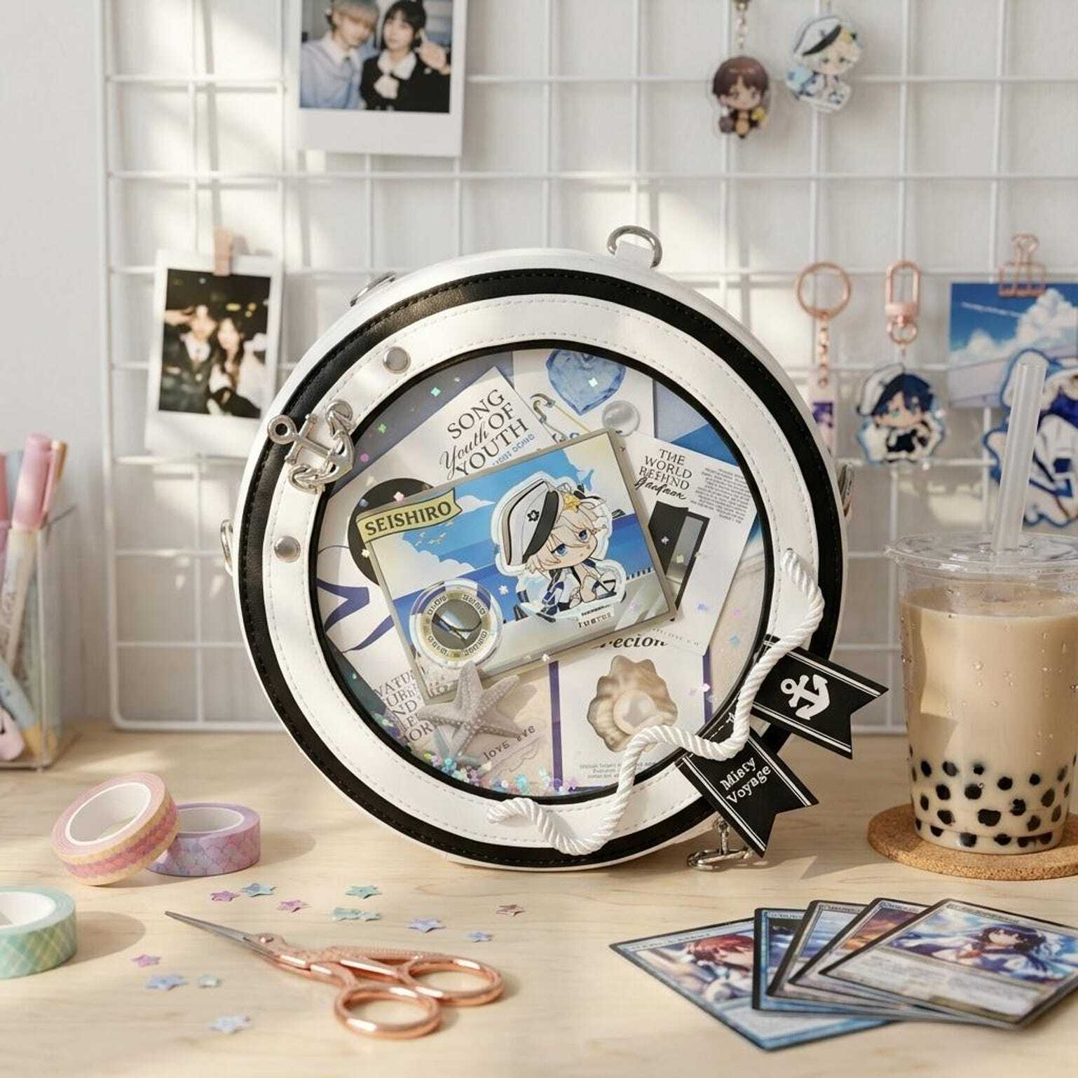 Kawaii Convertible Ita Bag with Clear Window for Pin Display Kawaii Convertible Ita Bag with Clear Window for Pin Display