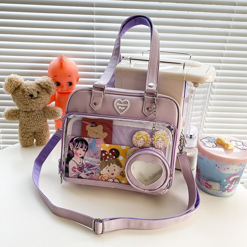 Kawaii Convertible Ita Bag with Clear Window for Pin Display Kawaii Convertible Ita Bag with Clear Window for Pin Display