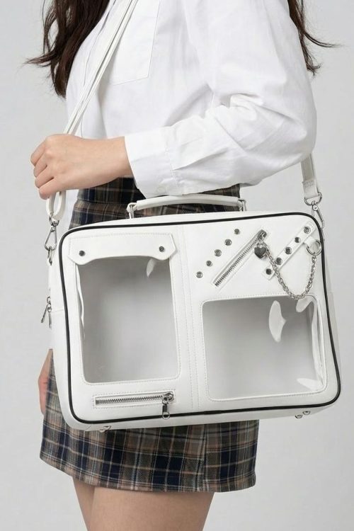 Kawaii Convertible Ita Bag with Clear Window for Pin Display