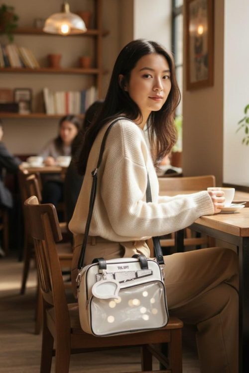 Kawaii Convertible Ita Bag with Clear Window for Pin Display