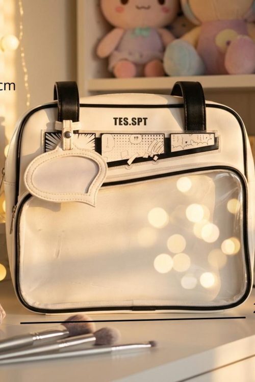 Kawaii Convertible Ita Bag with Clear Window for Pin Display