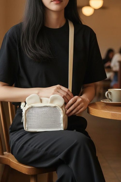 Kawaii Convertible Ita Bag with Clear Window for Pin Display