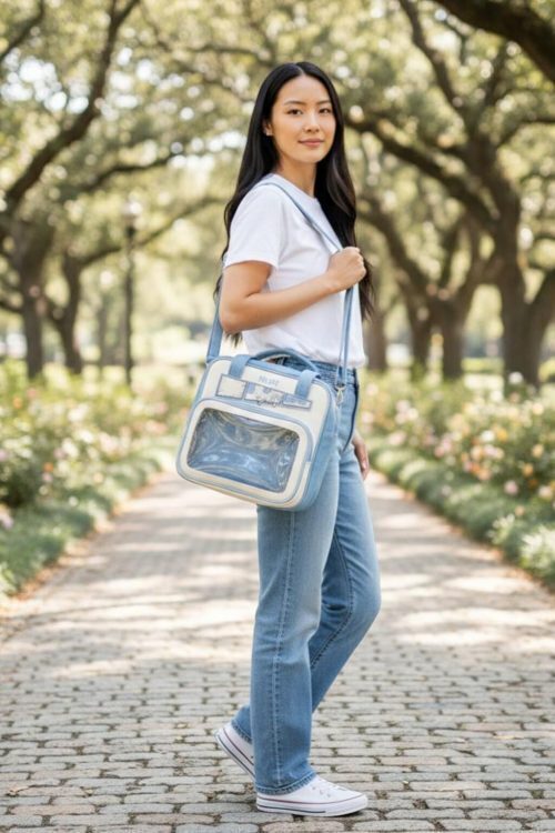 Kawaii Convertible Ita Bag with Clear Window for Pin Display