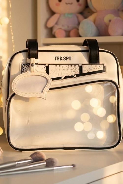 Kawaii Convertible Ita Bag with Clear Window for Pin Display