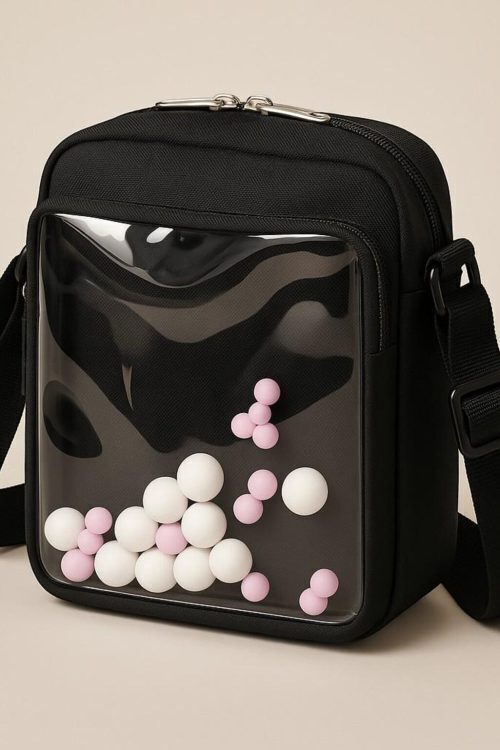 Kawaii Convertible Ita Bag with Clear Window for Pin Display