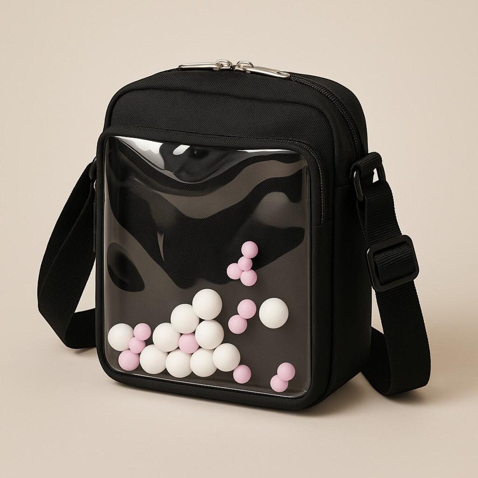 Kawaii Convertible Ita Bag with Clear Window for Pin Display Kawaii Convertible Ita Bag with Clear Window for Pin Display