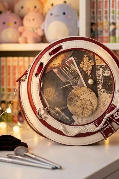 Kawaii Convertible Ita Bag with Clear Window for Pin Display