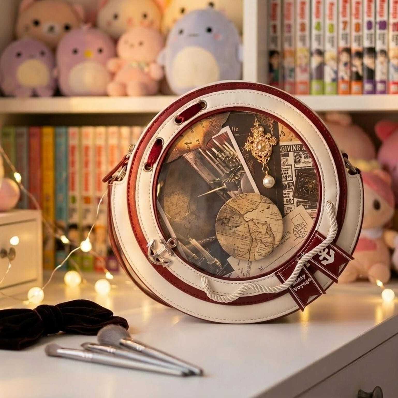 Kawaii Convertible Ita Bag with Clear Window for Pin Display Kawaii Convertible Ita Bag with Clear Window for Pin Display