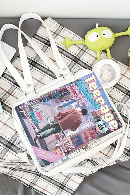 Kawaii Convertible Ita Bag with Clear Window for Pin Display