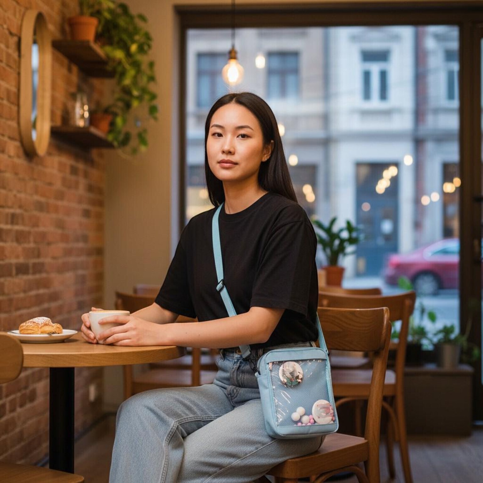 Kawaii Convertible Ita Bag with Clear Window for Pin Display Kawaii Convertible Ita Bag with Clear Window for Pin Display