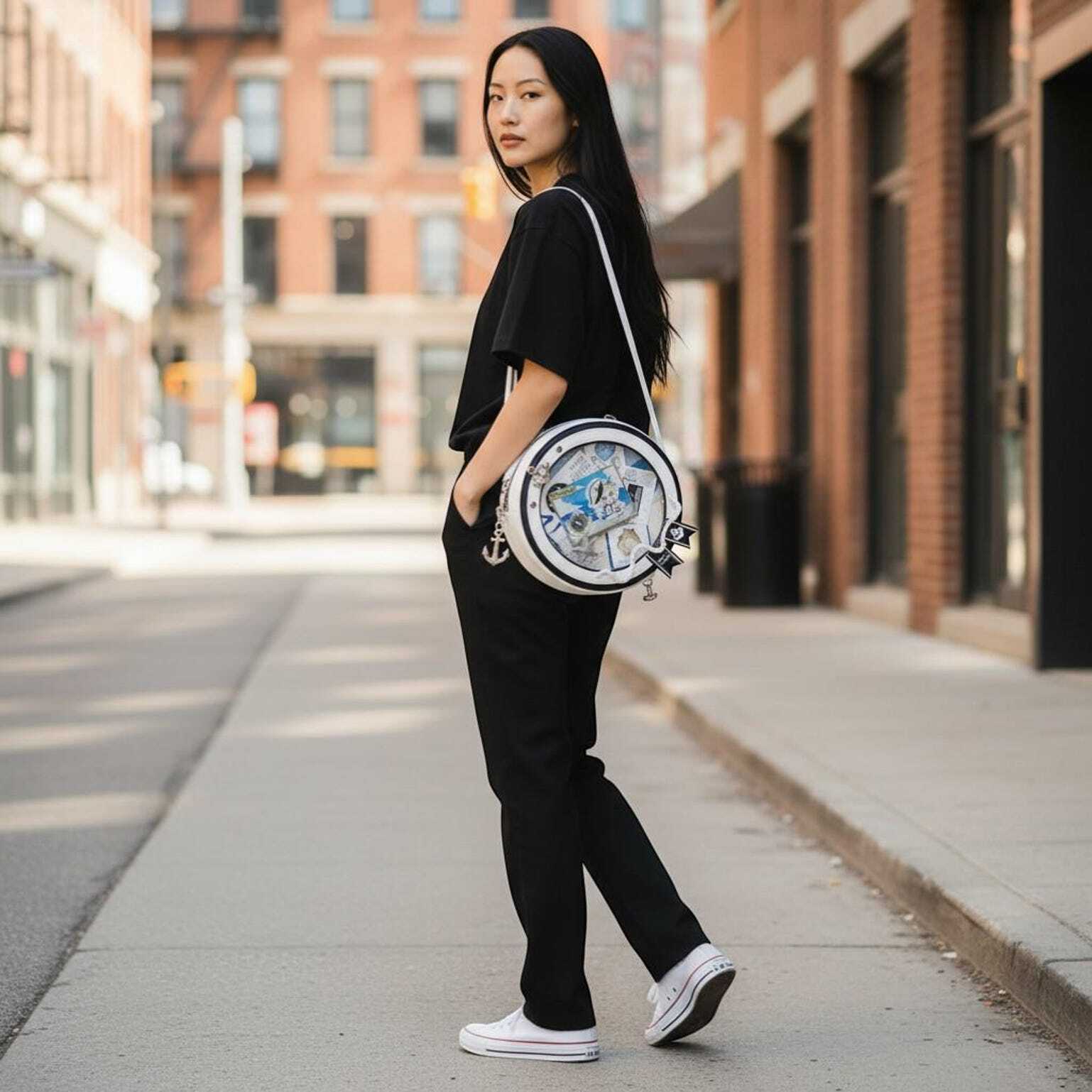 Kawaii Convertible Ita Bag with Clear Window for Pin Display Kawaii Convertible Ita Bag with Clear Window for Pin Display