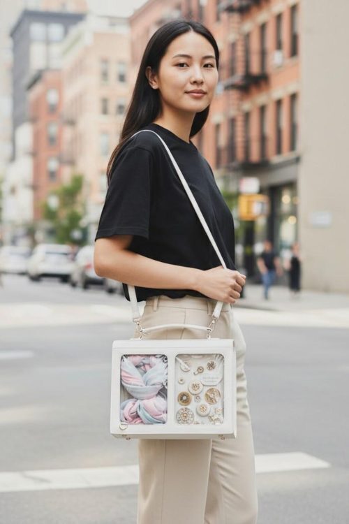 Kawaii Convertible Ita Bag with Clear Window for Pin Display