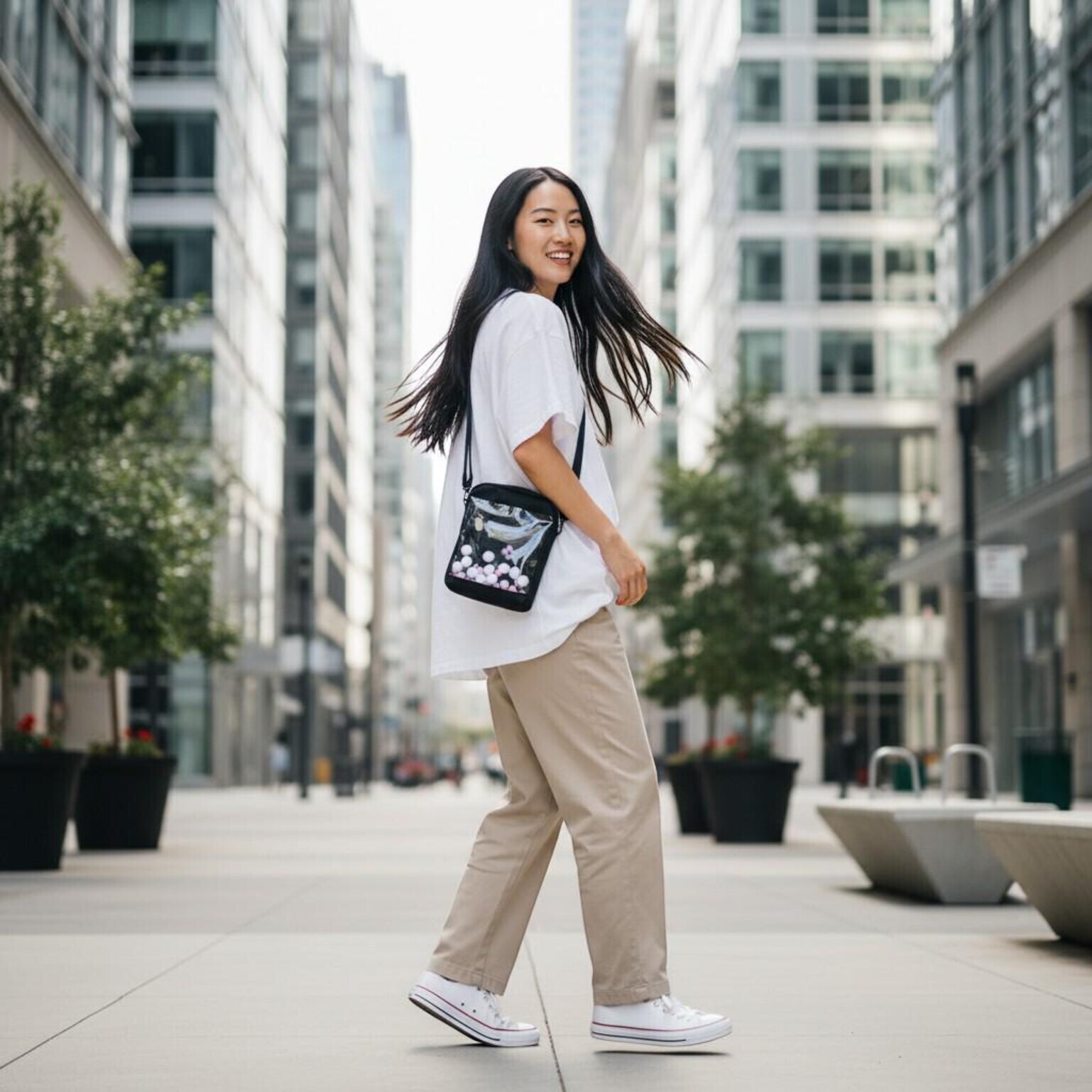 Kawaii Convertible Ita Bag with Clear Window for Pin Display Kawaii Convertible Ita Bag with Clear Window for Pin Display