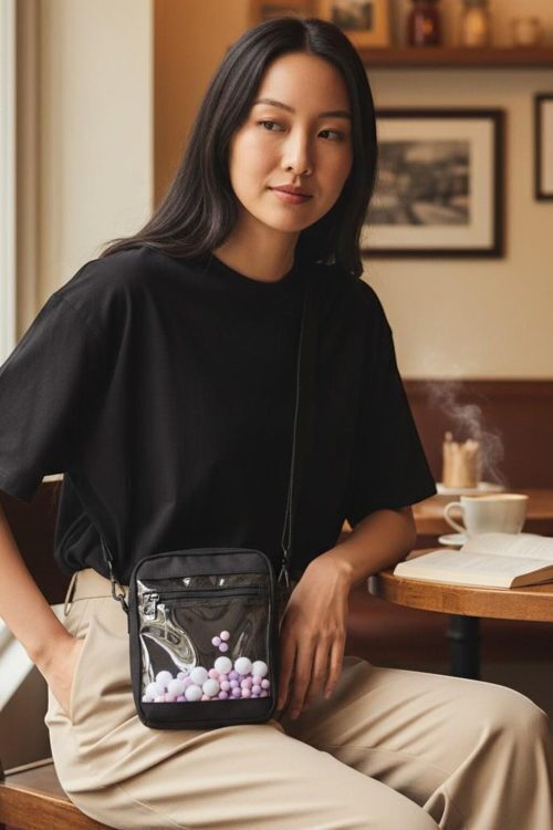 Kawaii Convertible Ita Bag with Clear Window for Pin Display