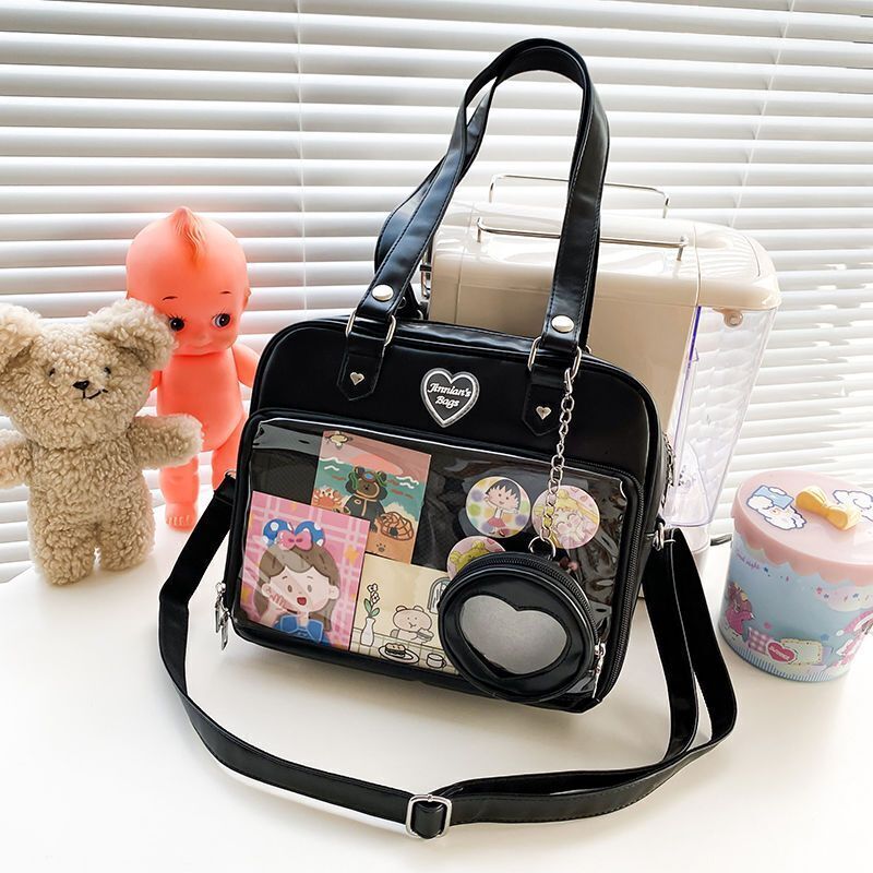 Kawaii Convertible Ita Bag with Clear Window for Pin Display Kawaii Convertible Ita Bag with Clear Window for Pin Display