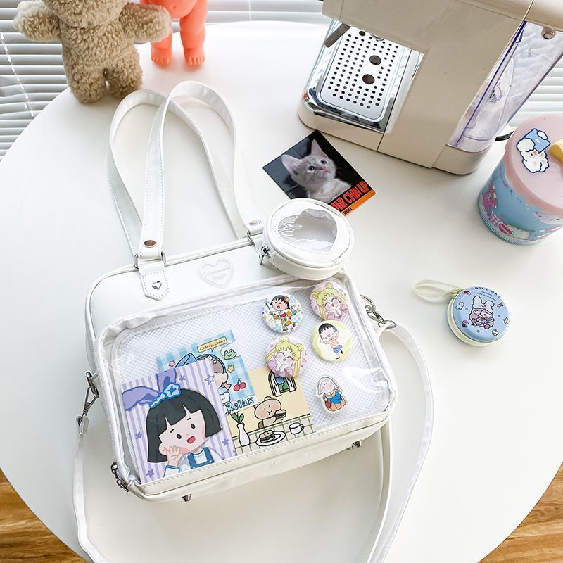 Kawaii Convertible Ita Bag with Clear Window for Pin Display Kawaii Convertible Ita Bag with Clear Window for Pin Display