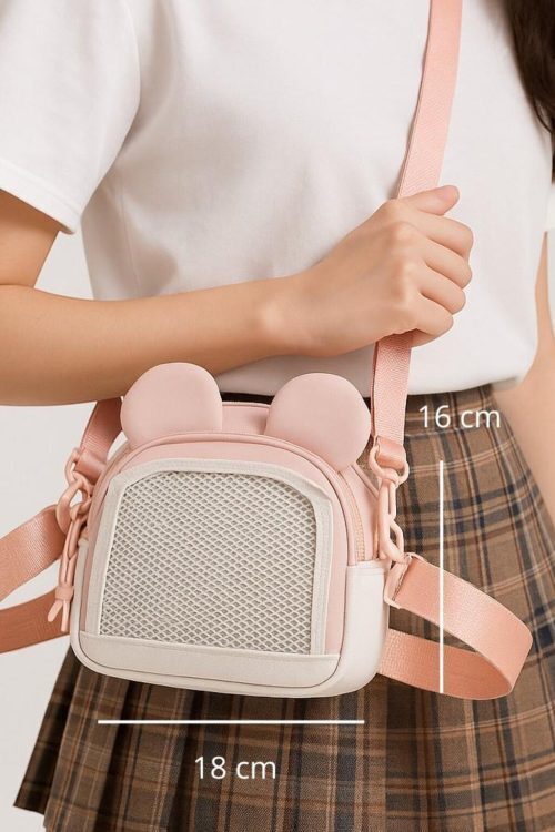 Kawaii Convertible Ita Bag with Clear Window for Pin Display