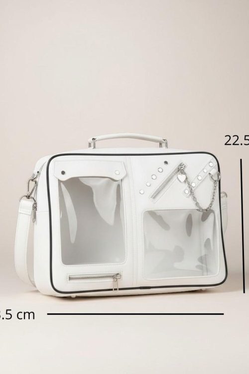 Kawaii Convertible Ita Bag with Clear Window for Pin Display