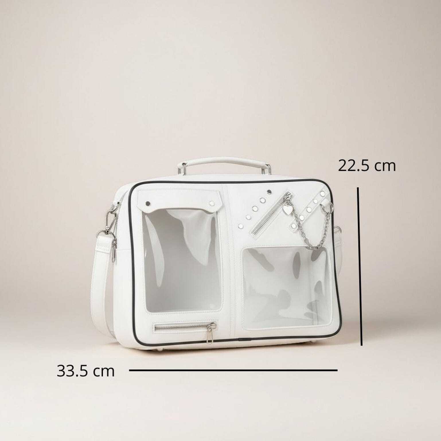 Kawaii Convertible Ita Bag with Clear Window for Pin Display Kawaii Convertible Ita Bag with Clear Window for Pin Display
