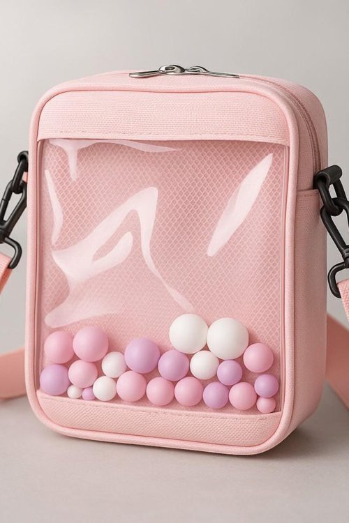 Kawaii Convertible Ita Bag with Clear Window for Pin Display