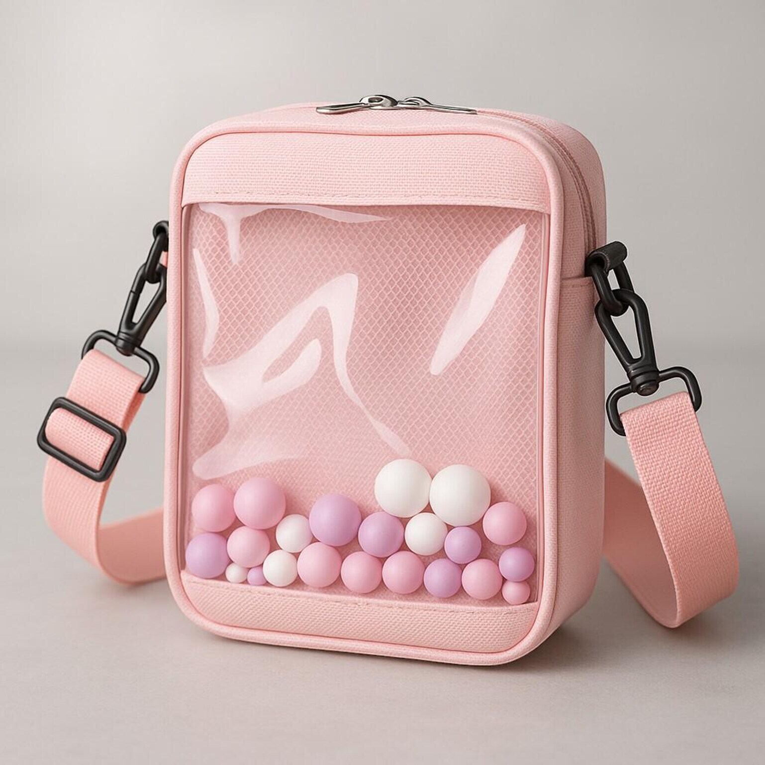 Kawaii Convertible Ita Bag with Clear Window for Pin Display Kawaii Convertible Ita Bag with Clear Window for Pin Display