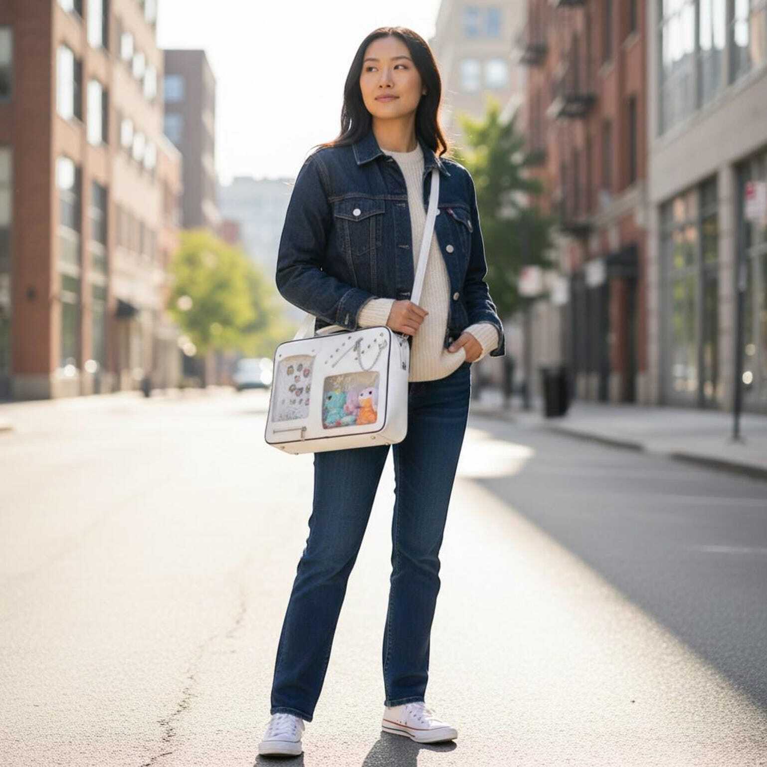 Kawaii Convertible Ita Bag with Clear Window for Pin Display Kawaii Convertible Ita Bag with Clear Window for Pin Display