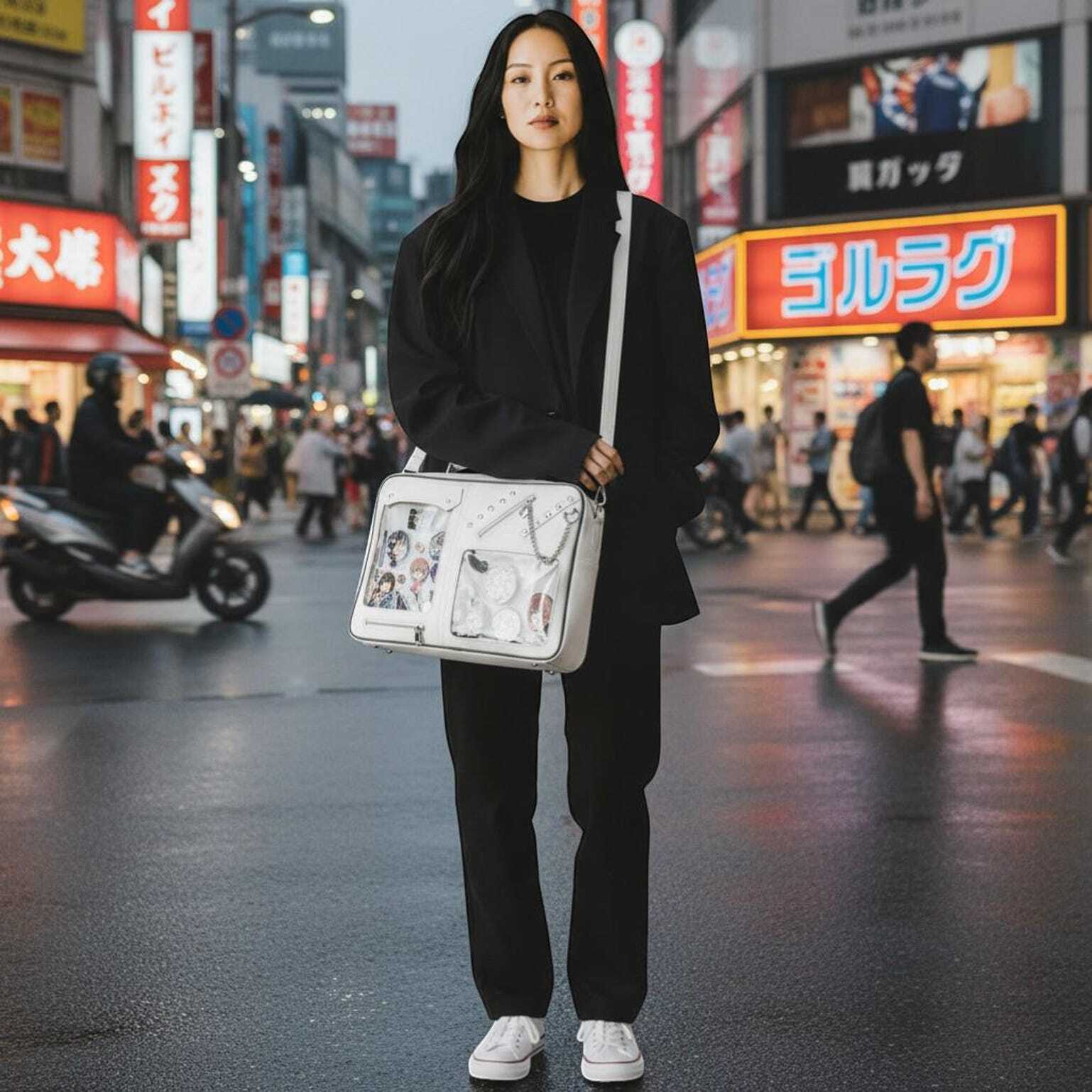 Kawaii Convertible Ita Bag with Clear Window for Pin Display Kawaii Convertible Ita Bag with Clear Window for Pin Display