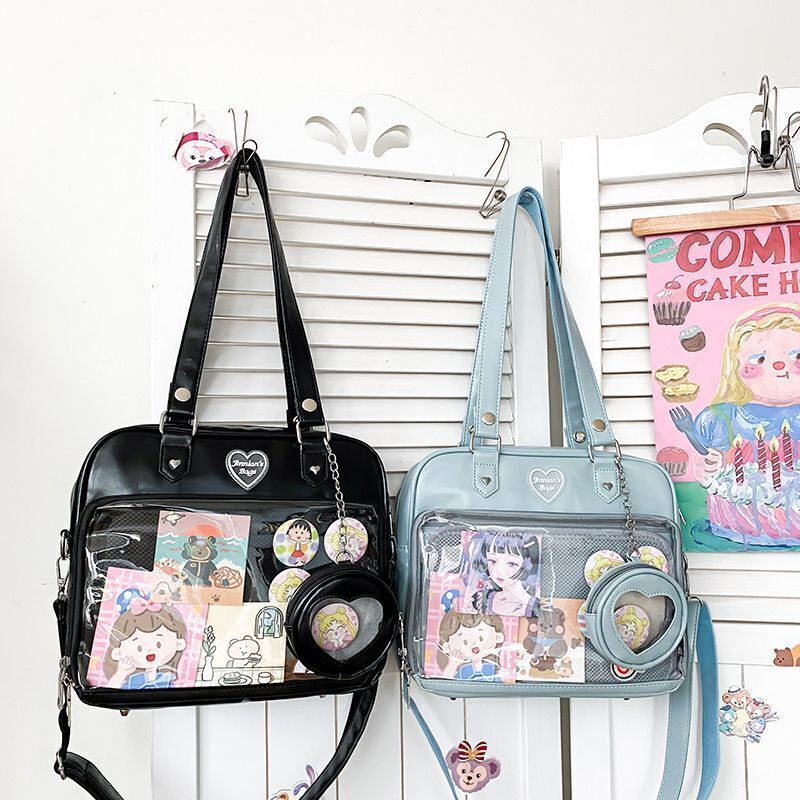 Kawaii Convertible Ita Bag with Clear Window for Pin Display Kawaii Convertible Ita Bag with Clear Window for Pin Display