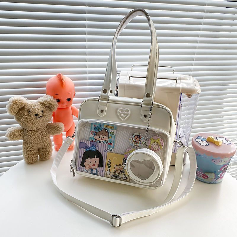 Kawaii Convertible Ita Bag with Clear Window for Pin Display Kawaii Convertible Ita Bag with Clear Window for Pin Display
