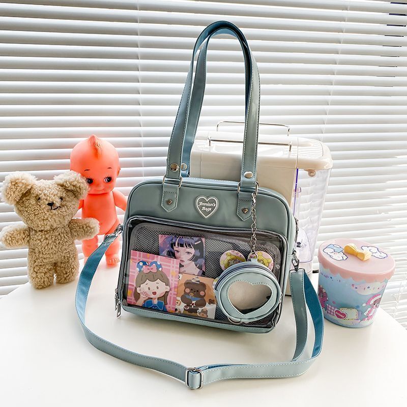Kawaii Convertible Ita Bag with Clear Window for Pin Display Kawaii Convertible Ita Bag with Clear Window for Pin Display