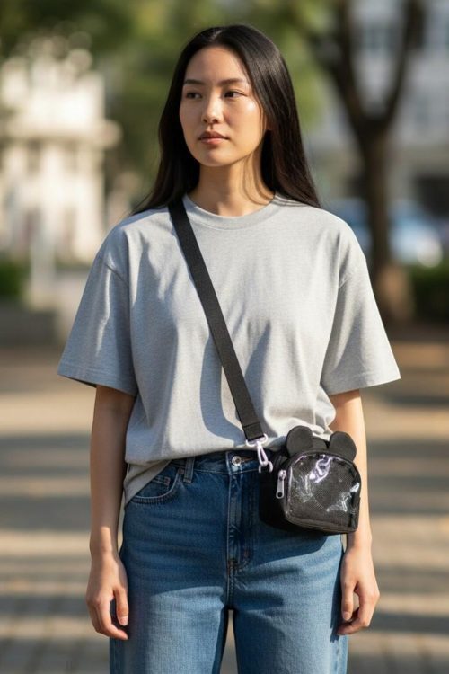 Kawaii Convertible Ita Bag with Clear Window for Pin Display