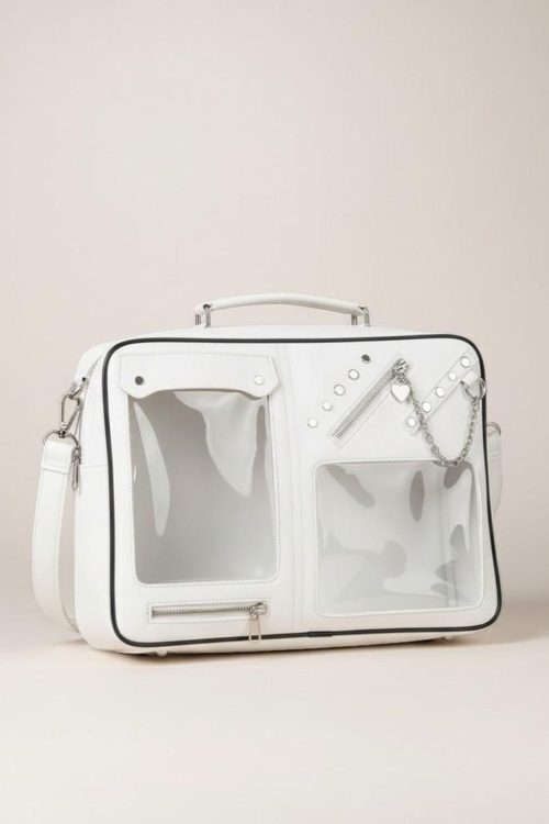 Kawaii Convertible Ita Bag with Clear Window for Pin Display