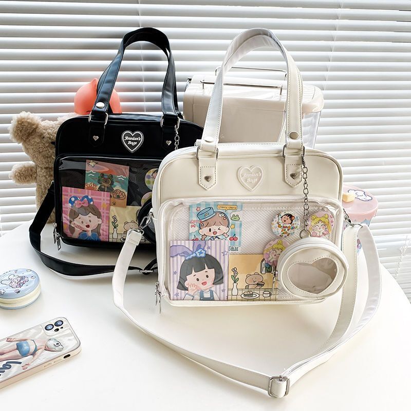 Kawaii Convertible Ita Bag with Clear Window for Pin Display Kawaii Convertible Ita Bag with Clear Window for Pin Display