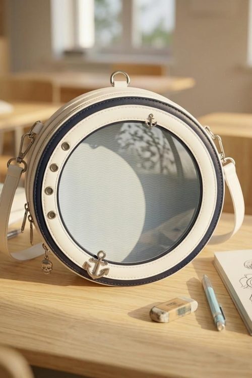 Kawaii Convertible Ita Bag with Clear Window for Pin Display