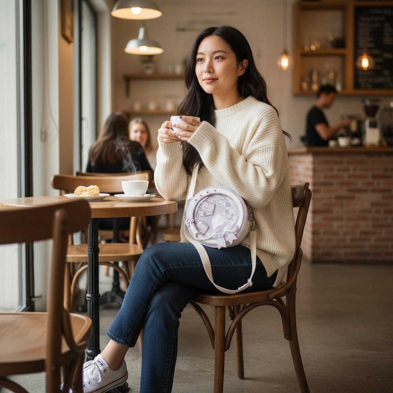 Kawaii Convertible Ita Bag with Clear Window for Pin Display Kawaii Convertible Ita Bag with Clear Window for Pin Display