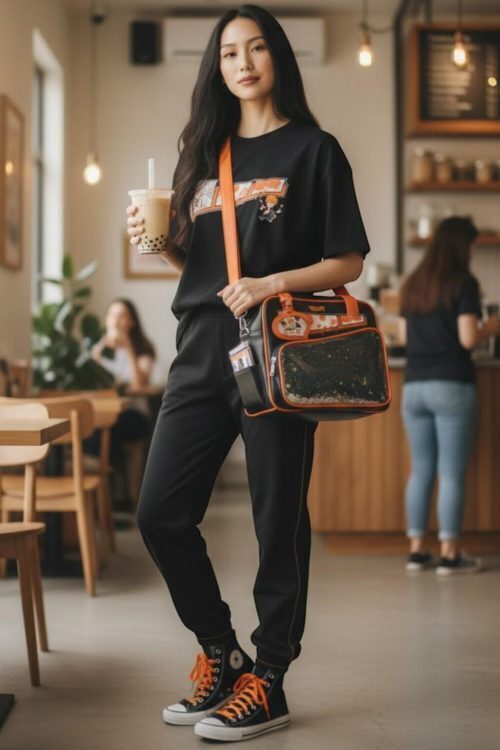 Kawaii Convertible Ita Bag with Clear Window for Pin Display