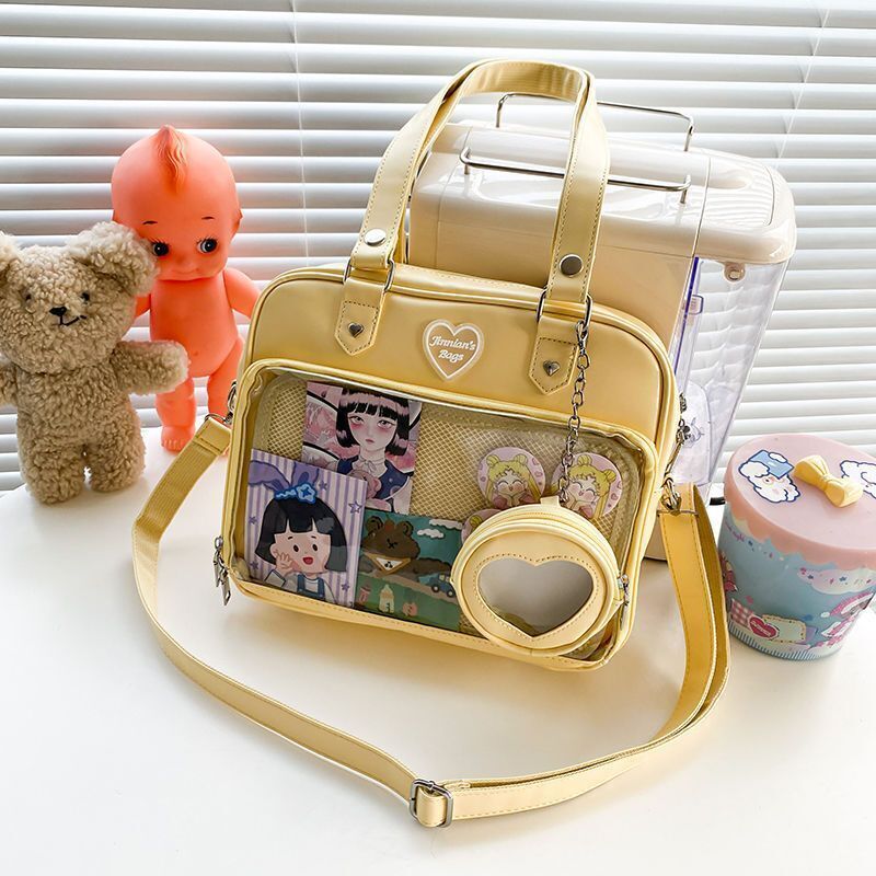 Kawaii Convertible Ita Bag with Clear Window for Pin Display Kawaii Convertible Ita Bag with Clear Window for Pin Display